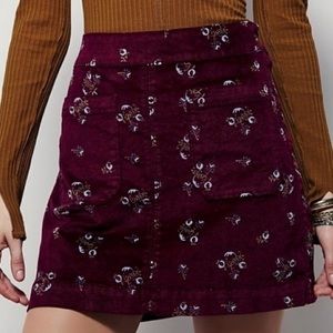 Free People Purple Floral Skirt Size 2